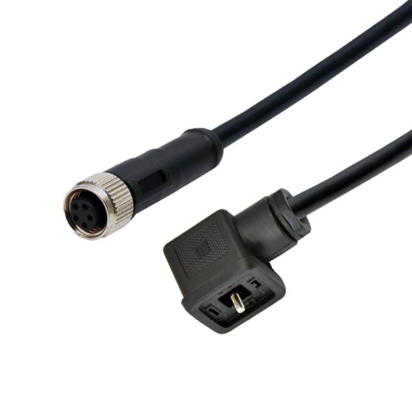 M12 отливая 5pins в форму соединитель кода мужской прямой водоустойчивый к типу штепсельной вилке клапана соленоида b 3+PE