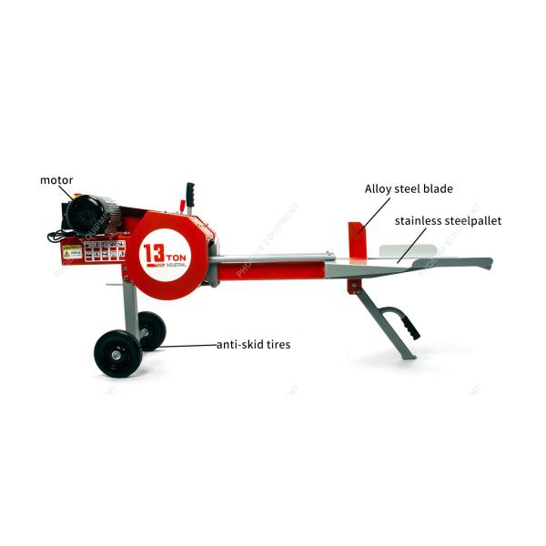Horizontal 13-ton Electric Log Splitter Ideal for Small Scale Wood Splitting at Home