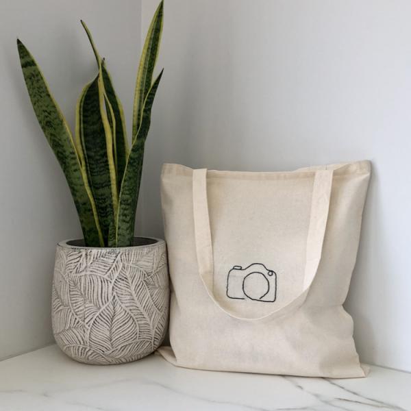 Custom Printed Eco Friendly Recycled Plain Bulk Cotton Canvas Grocery Shopping Tote Bag