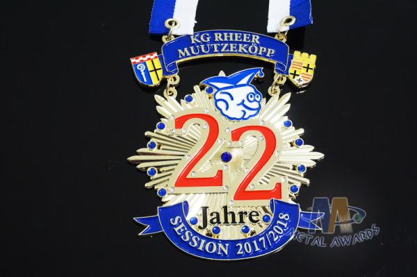 Runing Race Sports Enamel Medals Cut Out Effect Sublimated Ribbon Both Size
