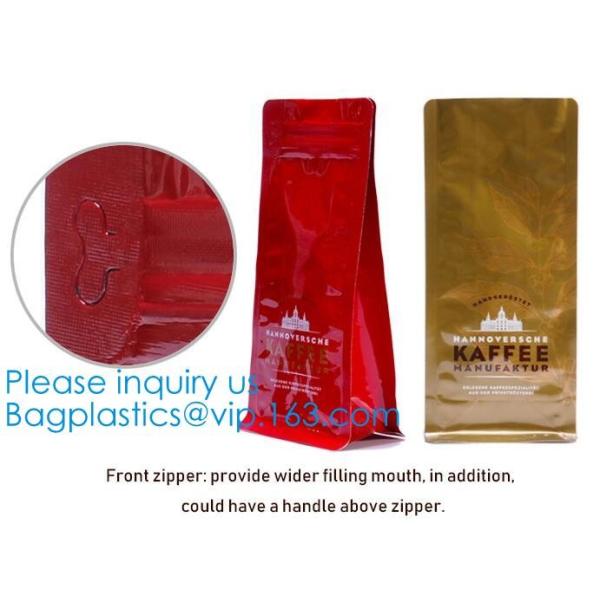 BRC Standard Qual Seal Kraft Paper Bags With Tin Tie Coffee Bags Plastic Valve,Customzed Side-Gusset Valve Tintie Plasti
