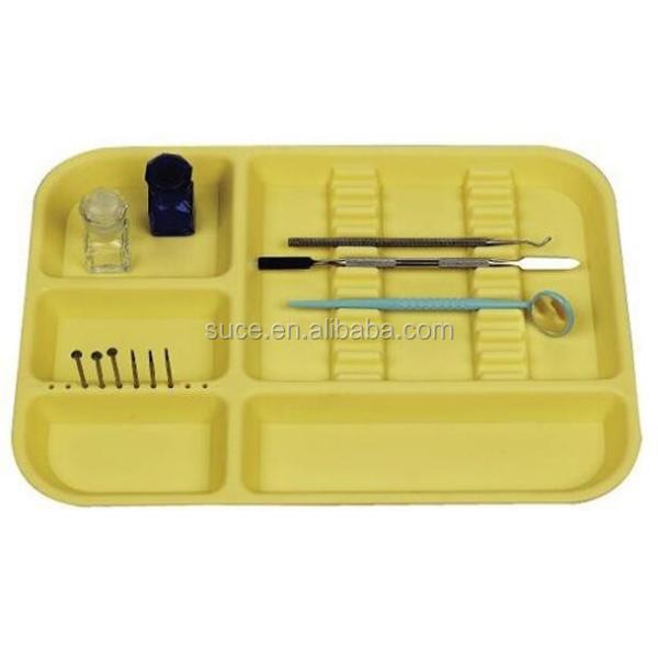 Autoclavable dental divided instrument plastic tray