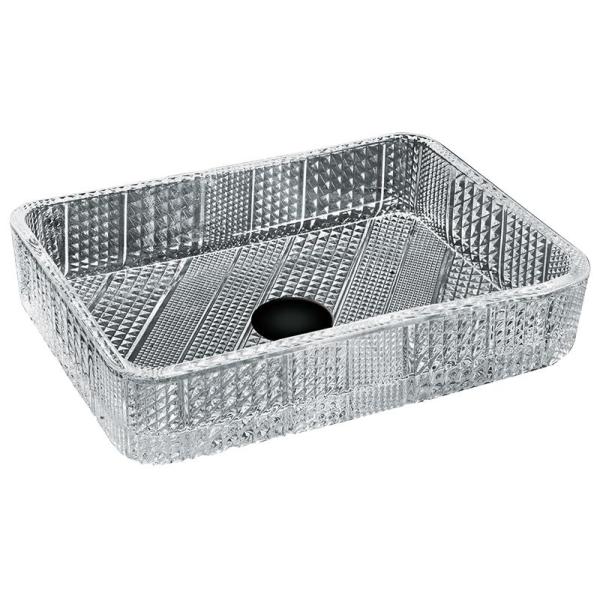 Кристально чистый прямоугольный столешничный раковина ванная 460 мм 330 мм 105 мм ручная стирка