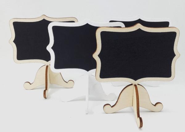 Small Wooden Crafts Gift Blackboard Seat Card For Home / Wedding Decoration