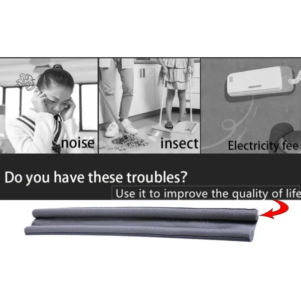 Weatherproof Door Bottom Sealing Strip Guard Stopper Weatherstrip Door Seal Guard Wind Dust