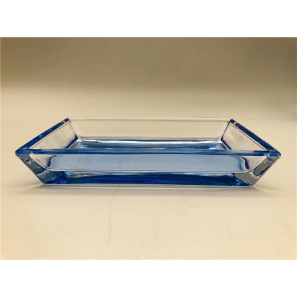 Accessoires en verre carré ensemble de style vintage pour la maison Hôtel Ombre bleu