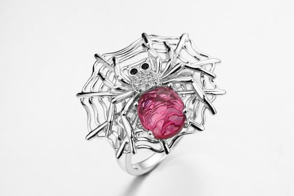 A joia de Ruby Silver 925 ajustou 14,26 gramas de Sterling Silver Spider Pendant