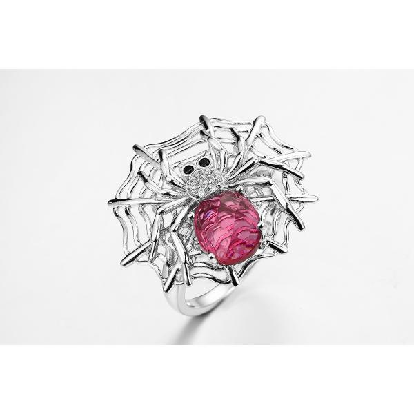 Кольцо змейки кубического Zirconia колец CZ серебра орнамента 925 животного стерлинговое серебряное