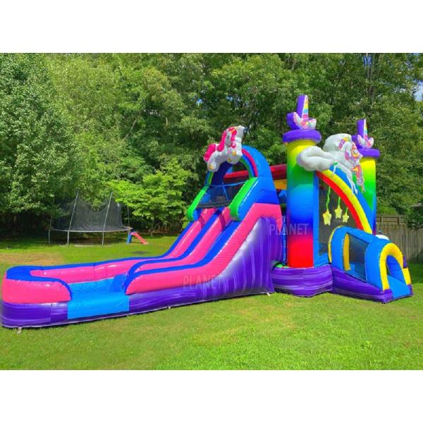 Commercial Colorié Château sautant en saut unique maison gonflable en saut