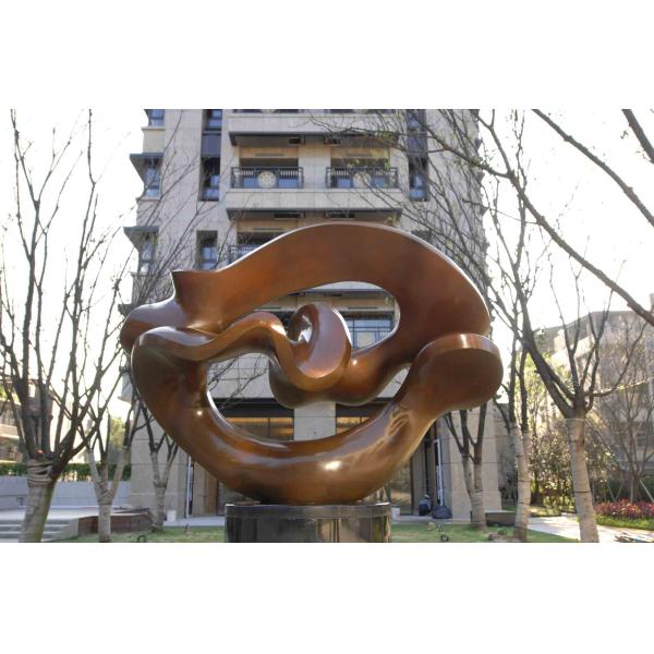 Artificial Style Painted Copper Art Sculpture For Outdoor Lawn Ornament