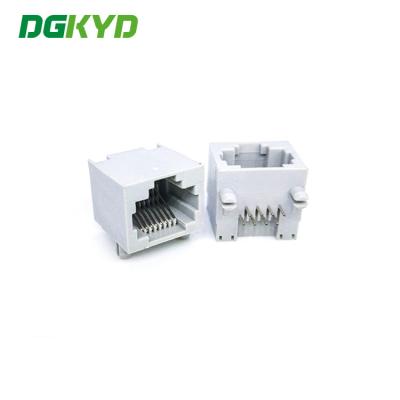 Off White 8P8C 1.5AMP RJ45 Single Port Without LED DIP PCB Mount