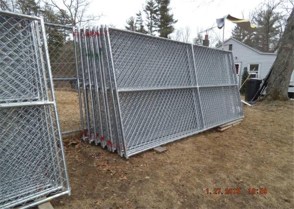 8'x12' temporary chain link fence panels diameter wire 11.5ga chain link mesh 2 x 2 tube 35mm wall thick 1.60mm
