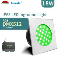 18W SS316 DMX512 RGB conduziu a iluminação subterrânea do diodo emissor de luz das luzes 960ma de Inground