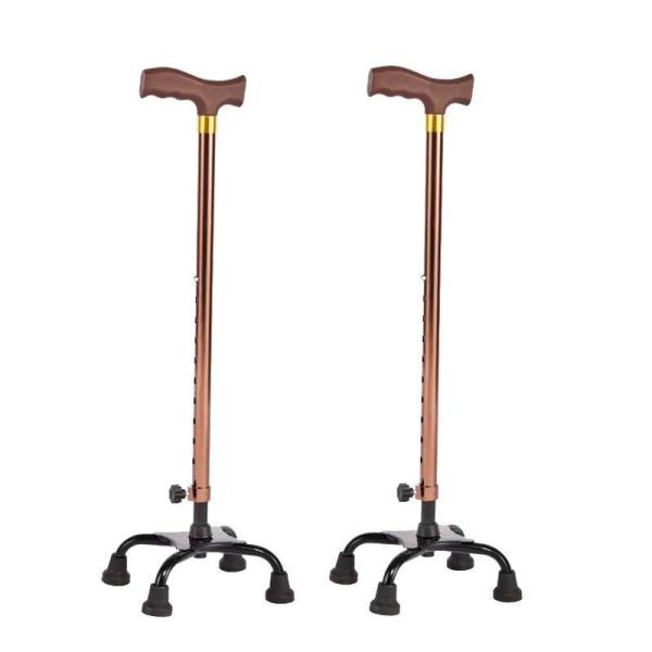 Stable à base quadrille en aluminium marron 25*5*90cm Haute stabilité