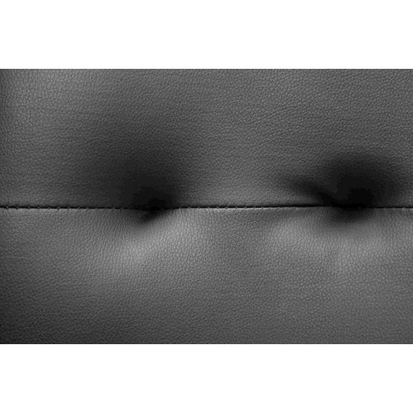 Black Leather Home Office Computer Chair Mid Back With Nylon Armrest 8.6KG