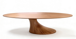 Foshan Factory Modern Wood Dining Table New Design MDF Dining Table Walnut Veneer Dining Table