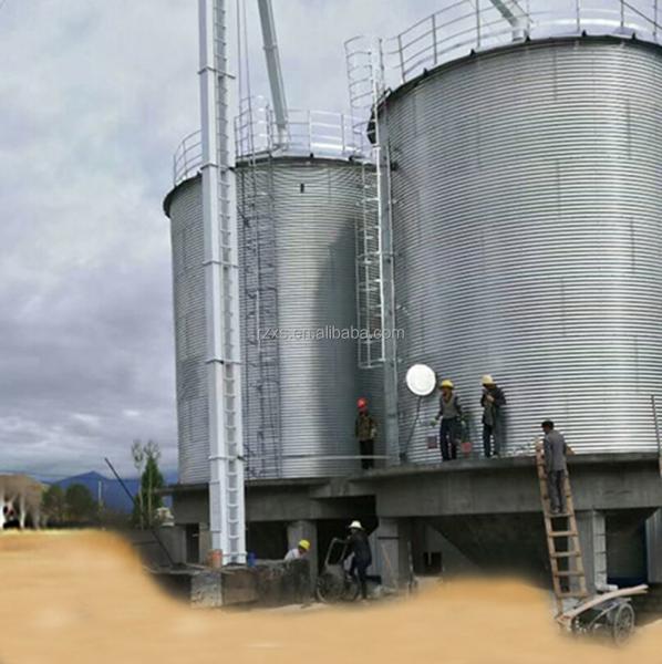 STGF50 5000 toneladas Máquina de armazenamento de milho, arroz e trigo Ventilação espiral Silos de grãos de aço corrugado