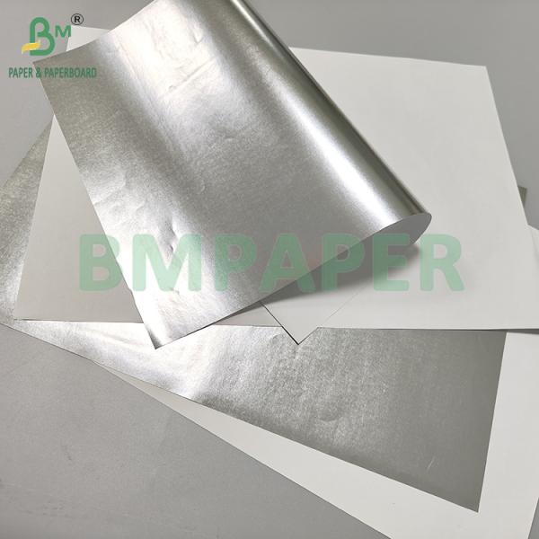 55gsm 70gsm Sliver Paper White Back Metallic Paper Wrapping Cigarettes And Tea