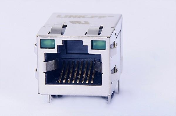 IEEE 802.3 USB Magnetic RJ45 Jack Tab Down RoHS With Integrated Transformer 0817-1X1T-21-F