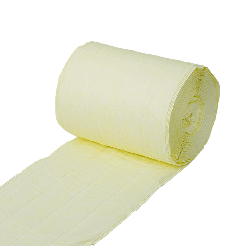 Yellow Double Layer Filter Material Roll Media Industrial Pocket Bag Polypropylene