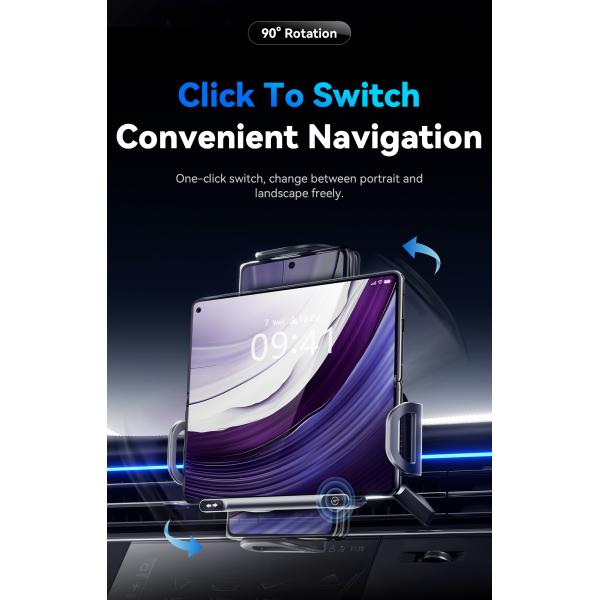 ESSAGER X01 15W Wireless Charging Car Phone Holder Mount Car Vents