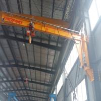 Grúa pluma eléctrica de bajo perfil fijada a la pared, 1 tonelada