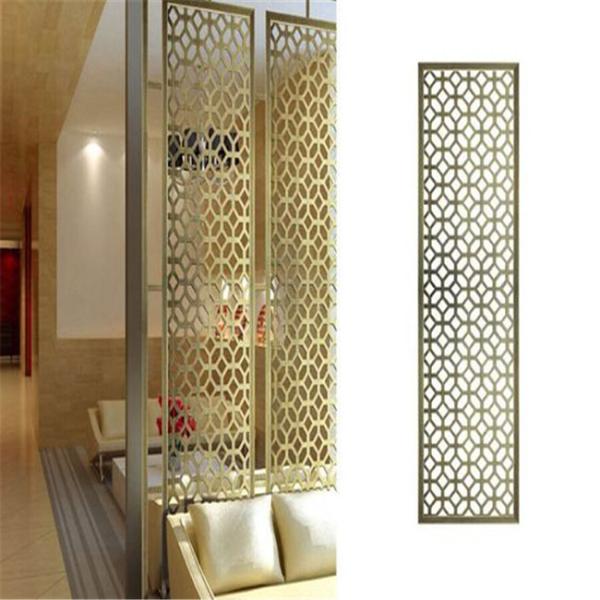 Gold Plated Indoor Laser Cut Room Divider Panels Stainless Steel