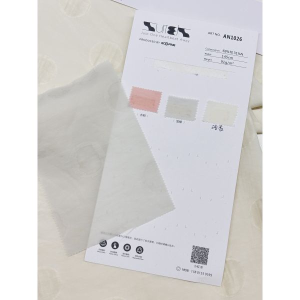 69% TEN 31% N Spring/Summer New Style Artistic Elegance Wave Dot Jacquard Tencel Fabric 142CM 91G/M ²