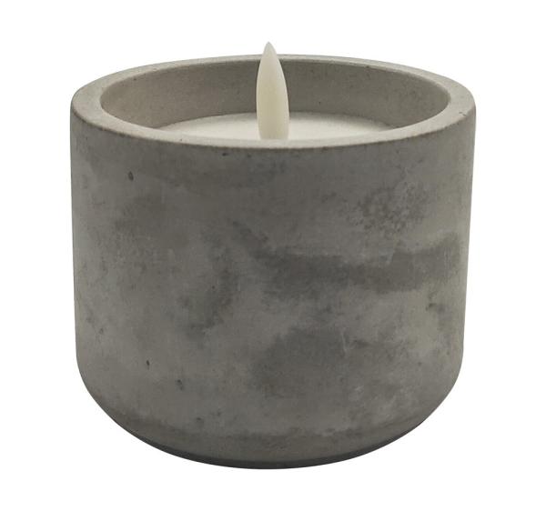 Christmas Halloween Cement LED Candle Light 10*10*7.8(9.2)Cm 485g