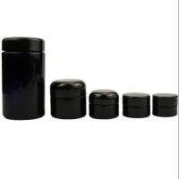 Pots cosmétiques noirs en verre étanches 8.8oz 35oz