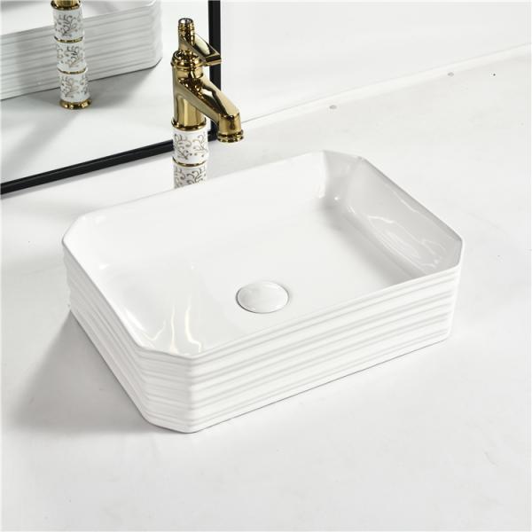 Hotel Bathroom Sanitary Ware Plating Golden Countertop Face Hand Wash Basin