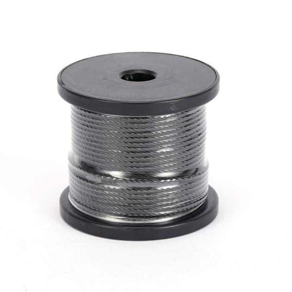Stage Hanging Black Steel Wire Rope 304 316 Plastic Coated Steel Cable
