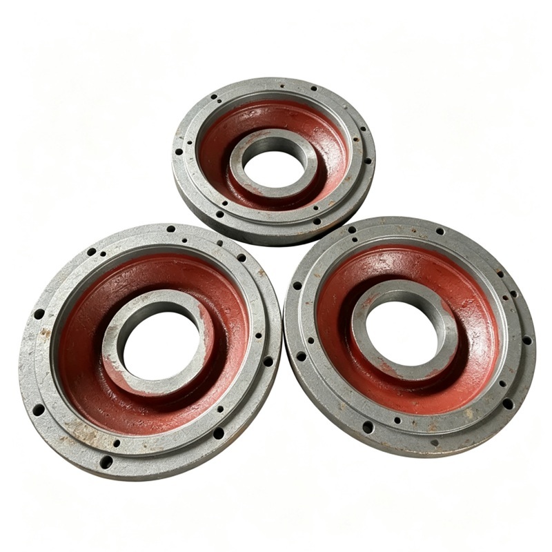 Φ320 Electric Motorized Pulley Extended Shaft Model 324 Cast Iron Flange End Cover HT200 Φ90 Bearing Seat