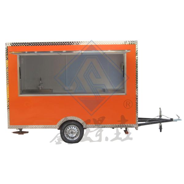Single/Double Axles Design 300 Mobile Food Truck with Canopy Customized Industrial