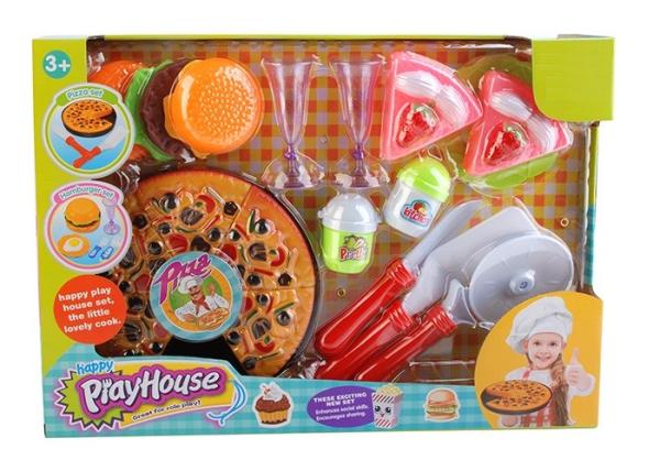 20 Pcs Kids Pretend Play Kitchen Set For Pizza / Cake Cutting Cooking