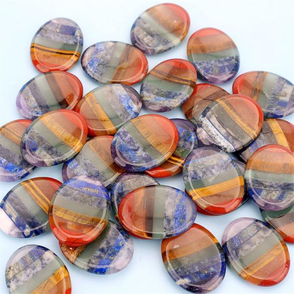 Chakra Balancing Essential Natural Worry Stone Finger Massage Tool with 45*35*8mm Size and ISO9001 Certificate