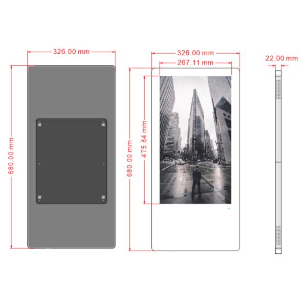 TF/USBの貯蔵の壁に取り付けられたデジタル表記LCDの広告プレーヤーAC100V-240V