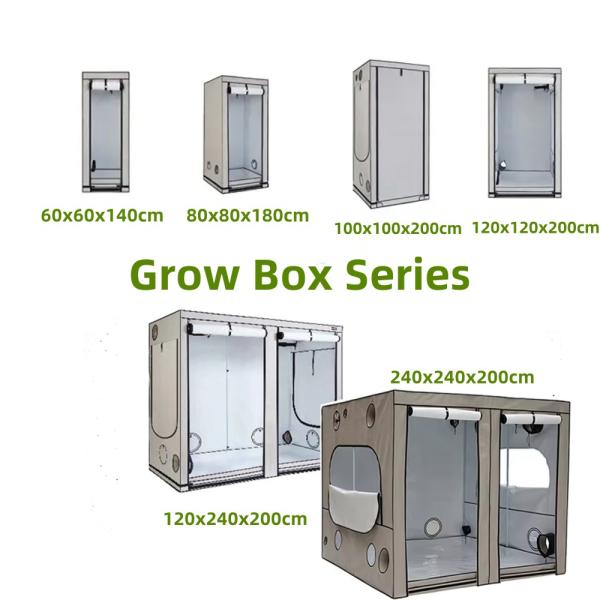 120x120x200cm Large Hydroponic Grow Tent 22mm Metal Pole 1680D Mylar 4x4 Plant Kit for Home Cultivation