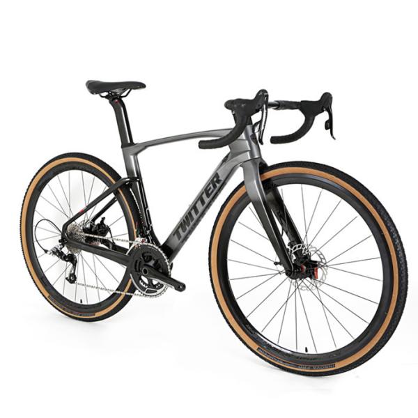 Bicicleta do cascalho da fibra do carbono 40C de 54CM com cabo escondido do freio de disco