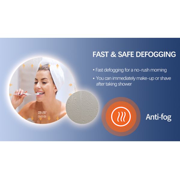 Twin Circle Illuminated LED Backlight Bathroom Mirror IP44 For Hotel Villa Project