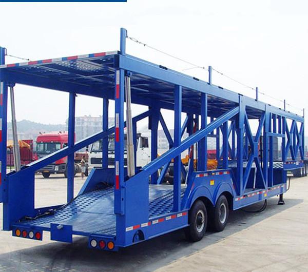 Double-decker hydraulic car carrier trailer can transport 7 cars ADR certified car trailer