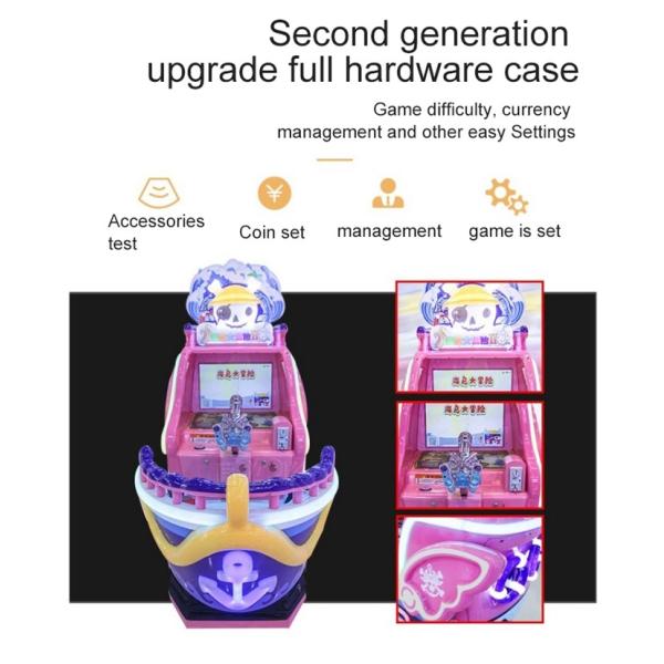 Wooden Cabinet Shooting Game Machine 200W Pirate Adventure