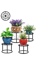 Plant Stand Indoor Outdoor, Plant Shelf Multiple Flower Pot Holder, Metal Wrought Iron Planter Shelf Plant Display