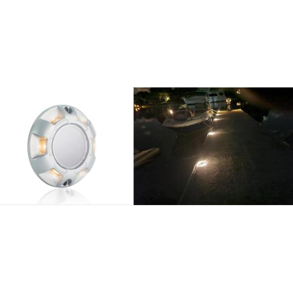 Luces de iluminación auxiliares del muelle de la luz solar de aluminio LED de la cubierta del UFO