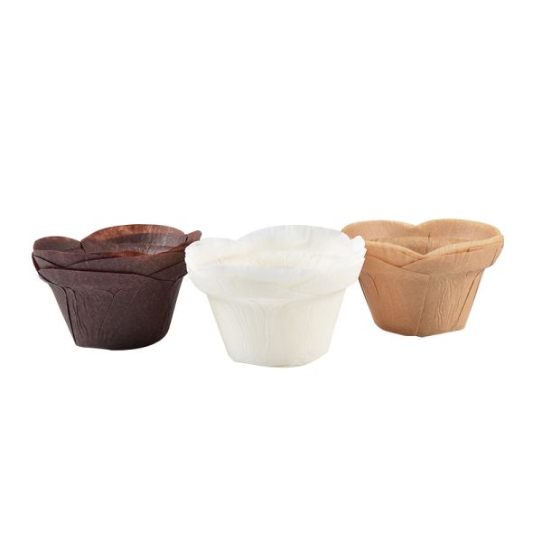 Lotus Baking Paper Cups Disposable Greaseproof Muffin Liners Non Stick Cupcake Wrappers for Bakery Dessert Party