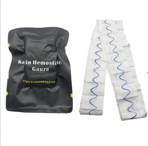 Kaolin hemostatic bandage Z-fold combat tactical hemostatic agent gauze  emergency kaolin gauze 7.5cm*3.7M IFAK supplies
