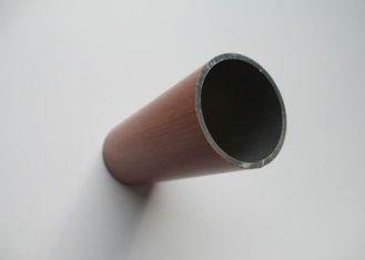 Home Decoration 30 mm Extruded Aluminium Tube With Wood Grain Painted Treatment
