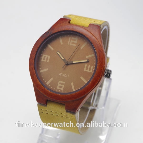carbonized bamboo watches with genuine leather ,oem watches