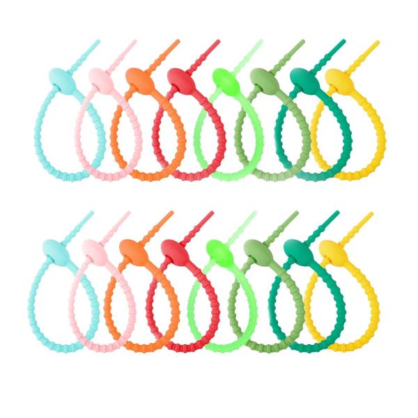 Reusable Silicone Cable Twist Ties Bread Tie Bag Sealing Clip Silicone Management Ties Cord Organizer For Car Home Offic