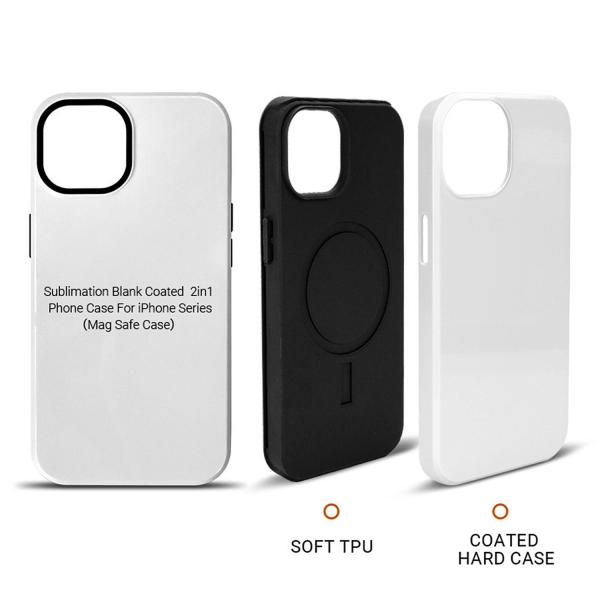 Couche magnétique de sublimation de casque de téléphone 2 en 1 casque de téléphone portable en blanc pour la sublimation